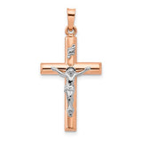 14k-two-tone-gold-hollow-crucifix-pendant-SolomonJeweler-Wichita-KS-CustomJewelry