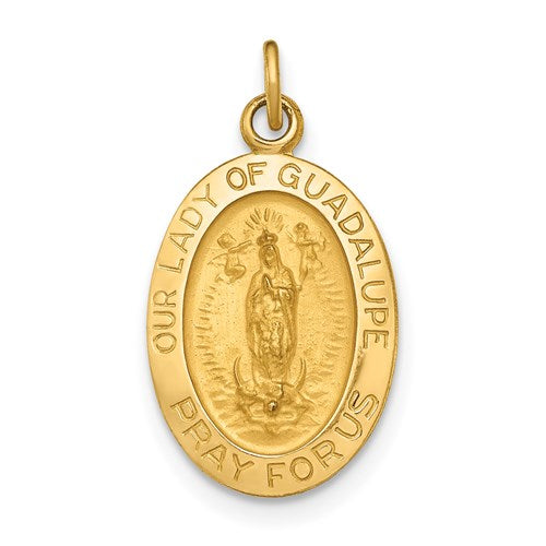 14k-polished-and-satin-our-lady-of-guadalupe-medal-pendant-SolomonJeweler-Wichita-KS-CustomJewelry