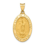 14k-polished-and-satin-our-lady-guadalupe-medal-hollow-pendant-SolomonJeweler-Wichita-KS-CustomJewelry