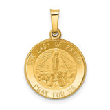 14k-polished-and-satin-our-lady-fatima-medal-hollow-pendant-SolomonJeweler-Wichita-KS-CustomJewelry