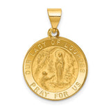 14k-polished-and-satin-our-lady-of-lourdes-medal-hollow-pendant-SolomonJeweler-Wichita-KS-CustomJewelry