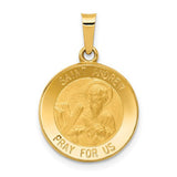 14k-polished-and-satin-st-andrew-medal-hollow-pendant-SolomonJeweler-Wichita-KS-CustomJewelry