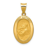14k-polished-and-satin-st-anthony-medal-hollow-pendant-SolomonJeweler-Wichita-KS-CustomJewelry