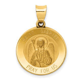 14k-polished-and-satin-st-gabriel-medal-hollow-pendant-SolomonJeweler-Wichita-KS-CustomJewelry