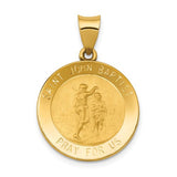 14k-polished-and-satin-st-john-baptist-medal-hollow-pendant-SolomonJeweler-Wichita-KS-CustomJewelry