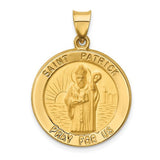 14k-polished-and-satin-st-patrick-medal-hollow-pendant-SolomonJeweler-Wichita-KS-CustomJewelry