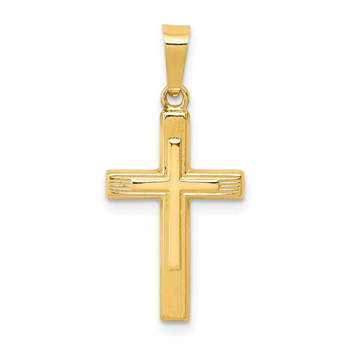 14k-polished-cross-latin-pendant-SolomonJeweler-Wichita-KS-CustomJewelry