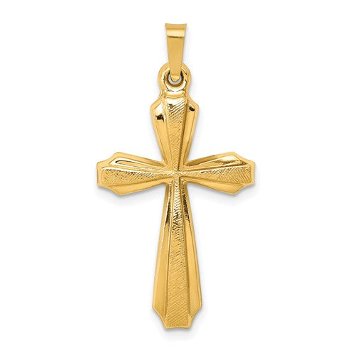 14k-textured-and-polished-passion-cross-pendant-SolomonJeweler-Wichita-KS-CustomJewelry
