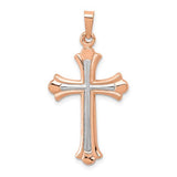 14k-rose-gold-w-white-rhodium-cross-pendant-SolomonJeweler-Wichita-KS-CustomJewelry