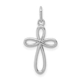 14k-white-gold-polished-small-ribbon-cross-pendant-SolomonJeweler-Wichita-KS-CustomJewelry
