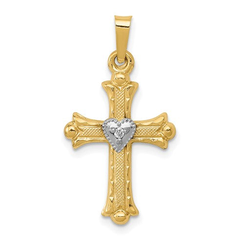 14k-w-rhodium-diamond-fleur-de-lis-cross-pendant-SolomonJeweler-Wichita-KS-CustomJewelry