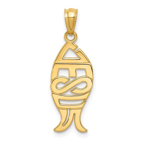 14k-gold-polished-jesus-fish-pendant-SolomonJeweler-Wichita-KS-CustomJewelry