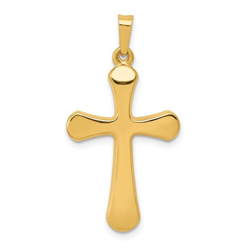 14k-polished-rounded-cross-pendant-SolomonJeweler-Wichita-KS-CustomJewelry