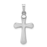 14k-white-gold-polished-rounded-cross-pendant-SolomonJeweler-Wichita-KS-CustomJewelry