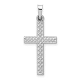 14k-white-gold-polished-lattice-cross-pendant-SolomonJeweler-Wichita-KS-CustomJewelry