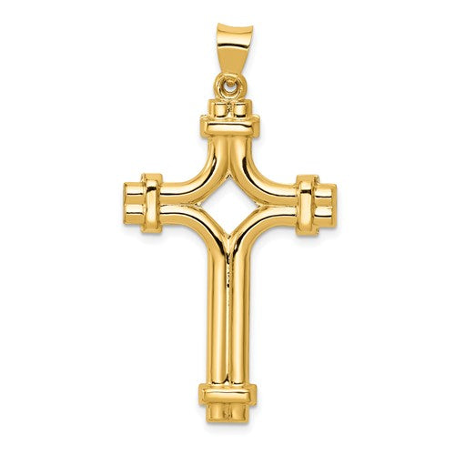 14k-polished-fancy-cross-pendant-SolomonJeweler-Wichita-KS-CustomJewelry