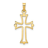 14k-polished-cut-out-fleur-de-lis-cross-pendant-SolomonJeweler-Wichita-KS-CustomJewelry