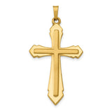 14k-polished-and-satin-passion-cross-pendant-SolomonJeweler-Wichita-KS-CustomJewelry