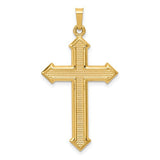 14k-polished-and-textured-passion-cross-pendant-SolomonJeweler-Wichita-KS-CustomJewelry