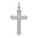 14k-white-gold-polished-and-textured-cross-pendant-SolomonJeweler-Wichita-KS-CustomJewelry