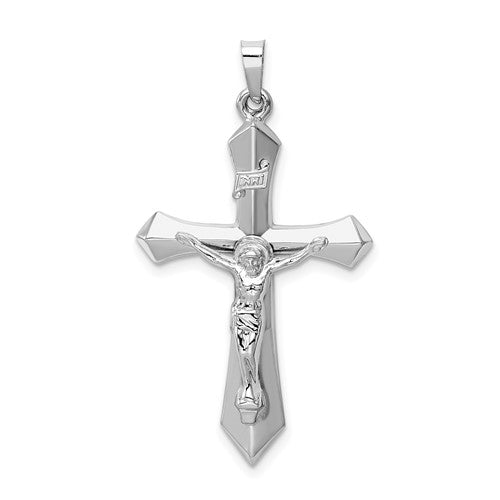 14k-white-gold-polished-inri-passion-crucifix-pendant-SolomonJeweler-Wichita-KS-CustomJewelry