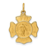 14k-solid-polished-satin-small-st-florian-fire-dept-badge-medal-SolomonJeweler-Wichita-KS-CustomJewelry