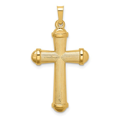 14k-hollow-polished-cross-SolomonJeweler-Wichita-KS-CustomJewelry