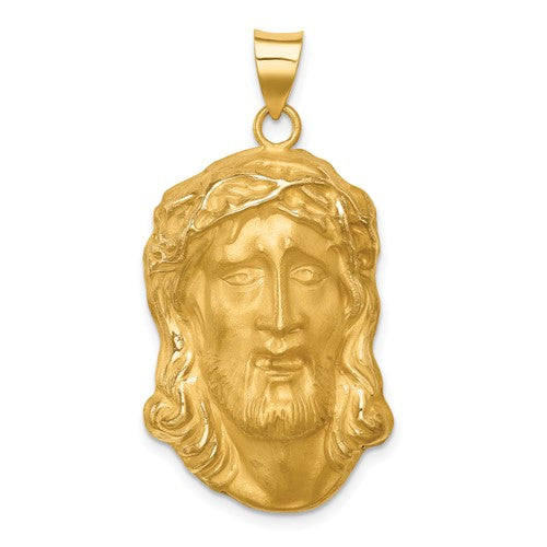 14k-hollow-polished-satin-large-jesus-medal-SolomonJeweler-Wichita-KS-CustomJewelry