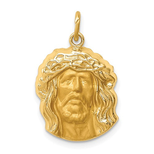 14k-hollow-polished-satin-medium-jesus-medal-SolomonJeweler-Wichita-KS-CustomJewelry