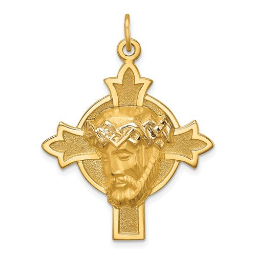 14k-hollow-polished-satin-medium-jesus-medal-cross-SolomonJeweler-Wichita-KS-CustomJewelry
