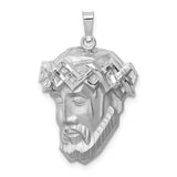 14k-white-gold-hollow-polished-satin-medium-jesus-medal-SolomonJeweler-Wichita-KS-CustomJewelry