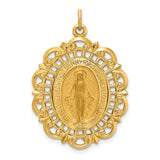 14k-solid-polished-satin-fancy-pierced-oval-miraculous-medal-SolomonJeweler-Wichita-KS-CustomJewelry