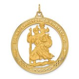 14k-solid-polished-satin-extra-large-cut-out-st-christopher-medal-SolomonJeweler-Wichita-KS-CustomJewelry