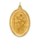 14k-solid-polished-satin-beaded-edge-st-christopher-medal-SolomonJeweler-Wichita-KS-CustomJewelry