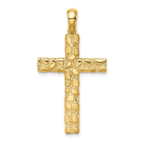 14k-nugget-cross-pendant-SolomonJeweler-Wichita-KS-CustomJewelry