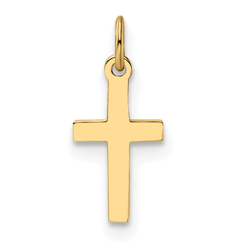 14k-polished-solid-cross-pendant-SolomonJeweler-Wichita-KS-CustomJewelry