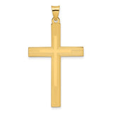 14k-polished-and-line-design-solid-cross-pendant-SolomonJeweler-Wichita-KS-CustomJewelry