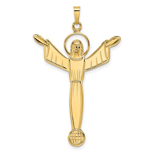 14k-polished-solid-risen-christ-pendant-SolomonJeweler-Wichita-KS-CustomJewelry
