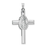 14k-white-gold-polished-and-satin-hollow-cross-pendant-SolomonJeweler-Wichita-KS-CustomJewelry