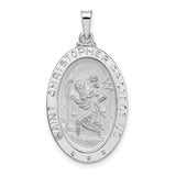 14k-white-gold-polished-oval-solid-saint-christopher-medal-pendant-SolomonJeweler-Wichita-KS-CustomJewelry