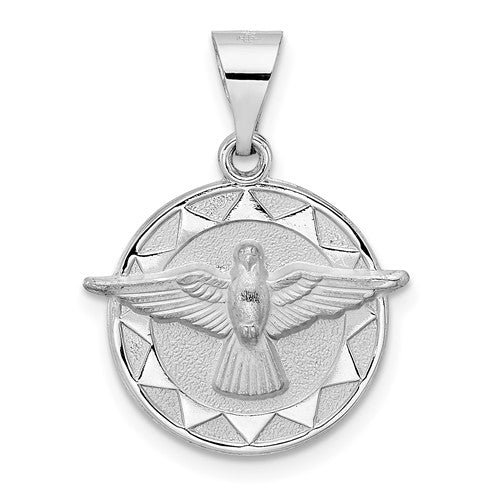 14k-white-gold-polished-and-satin-hollow-holy-spirit-pendant-SolomonJeweler-Wichita-KS-CustomJewelry