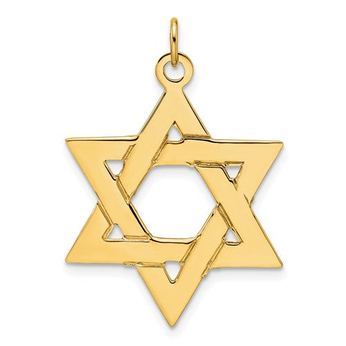 14k-polished-solid-star-of-david-pendant-SolomonJeweler-Wichita-KS-CustomJewelry