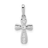 14k-white-gold-cz-cross-pendant-SolomonJeweler-Wichita-KS-CustomJewelry