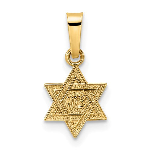 14k-polished-textured-solid-star-of-david-pendant-SolomonJeweler-Wichita-KS-CustomJewelry