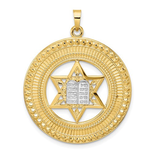 14k-two-tone-solid-star-and-torah-inside-frame-pendant-SolomonJeweler-Wichita-KS-CustomJewelry