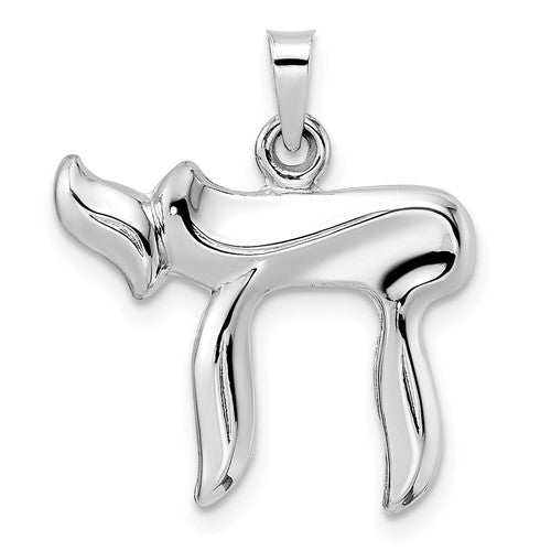 14k-white-gold-polished-hollow-chai-symbol-pendant-SolomonJeweler-Wichita-KS-CustomJewelry