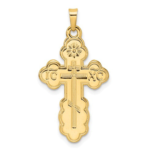 14k-polished-eastern-orthodox-solid-cross-pendant-SolomonJeweler-Wichita-KS-CustomJewelry