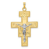 14k-two-tone-polished-fancy-solid-cross-pendant-SolomonJeweler-Wichita-KS-CustomJewelry