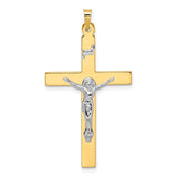14k-two-tone-solid-inri-crucifix-pendant-SolomonJeweler-Wichita-KS-CustomJewelry