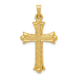 14k-hollow-fleur-de-lis-cross-pendant-SolomonJeweler-Wichita-KS-CustomJewelry
